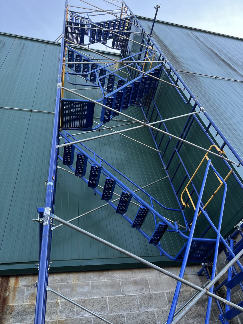 Close up of industrial scaffolding